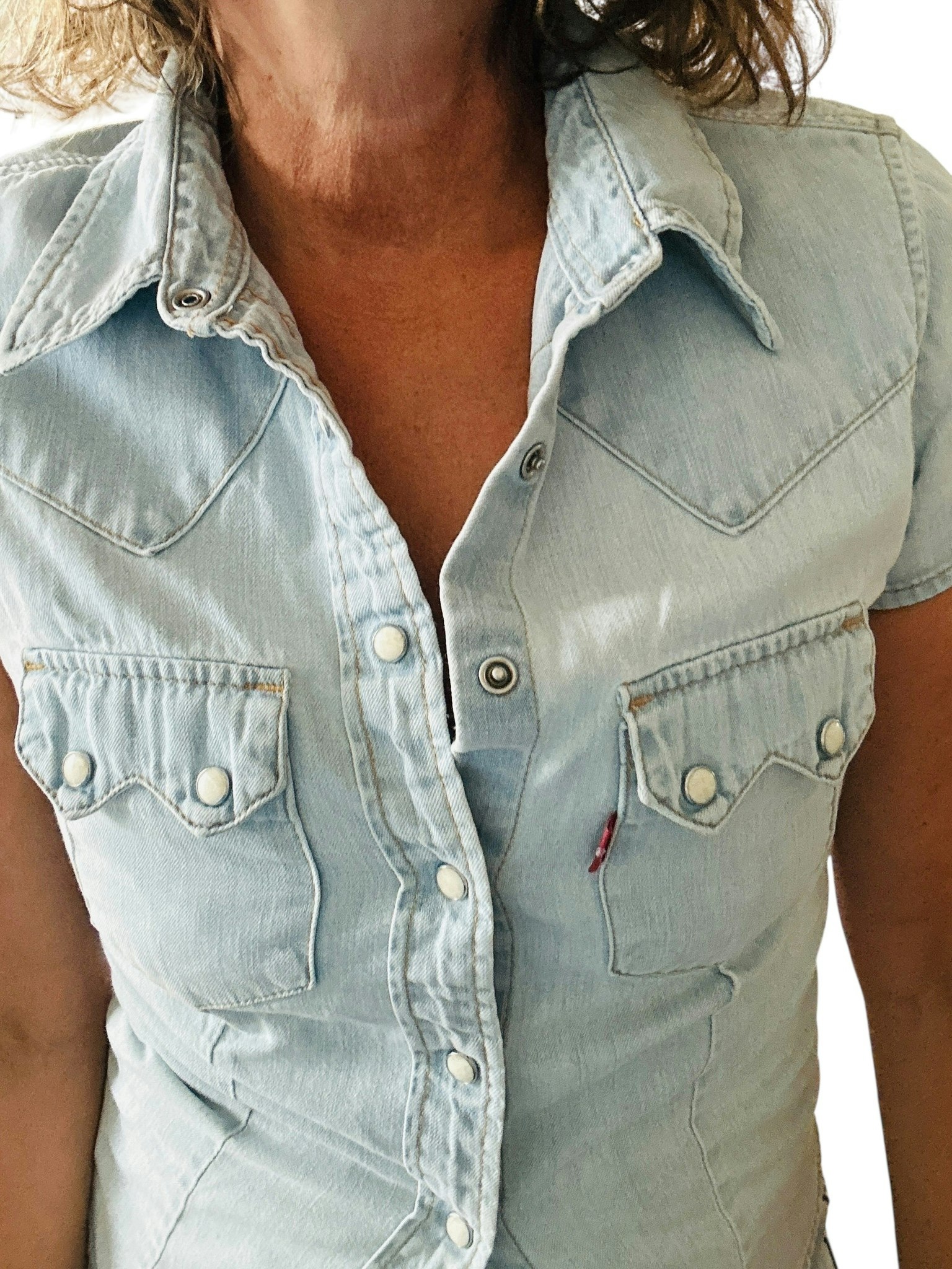 Levi's kortärmad jeansskjorta