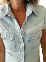 Levi's kortärmad jeansskjorta