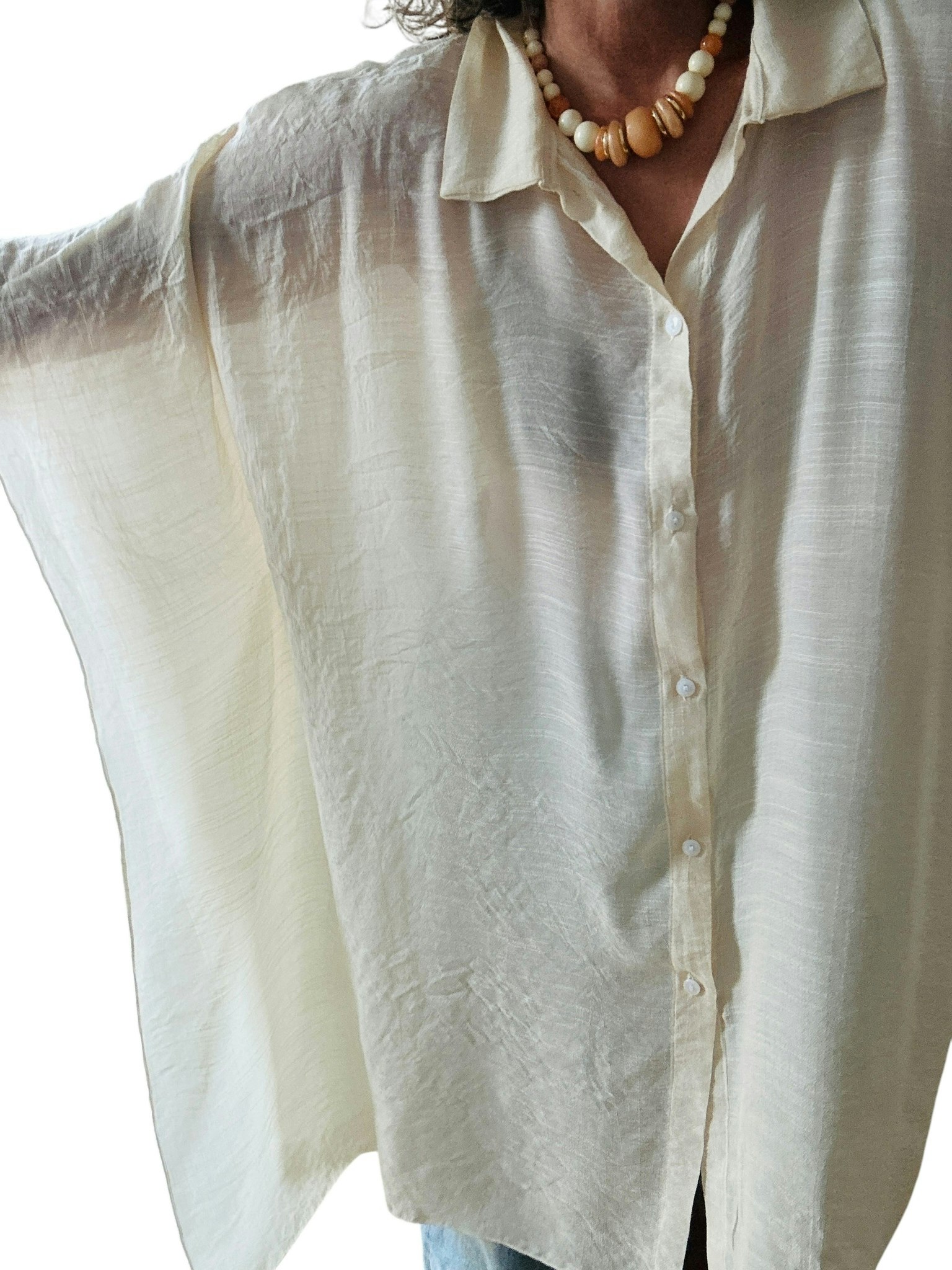 Kaftan med skjortkrage