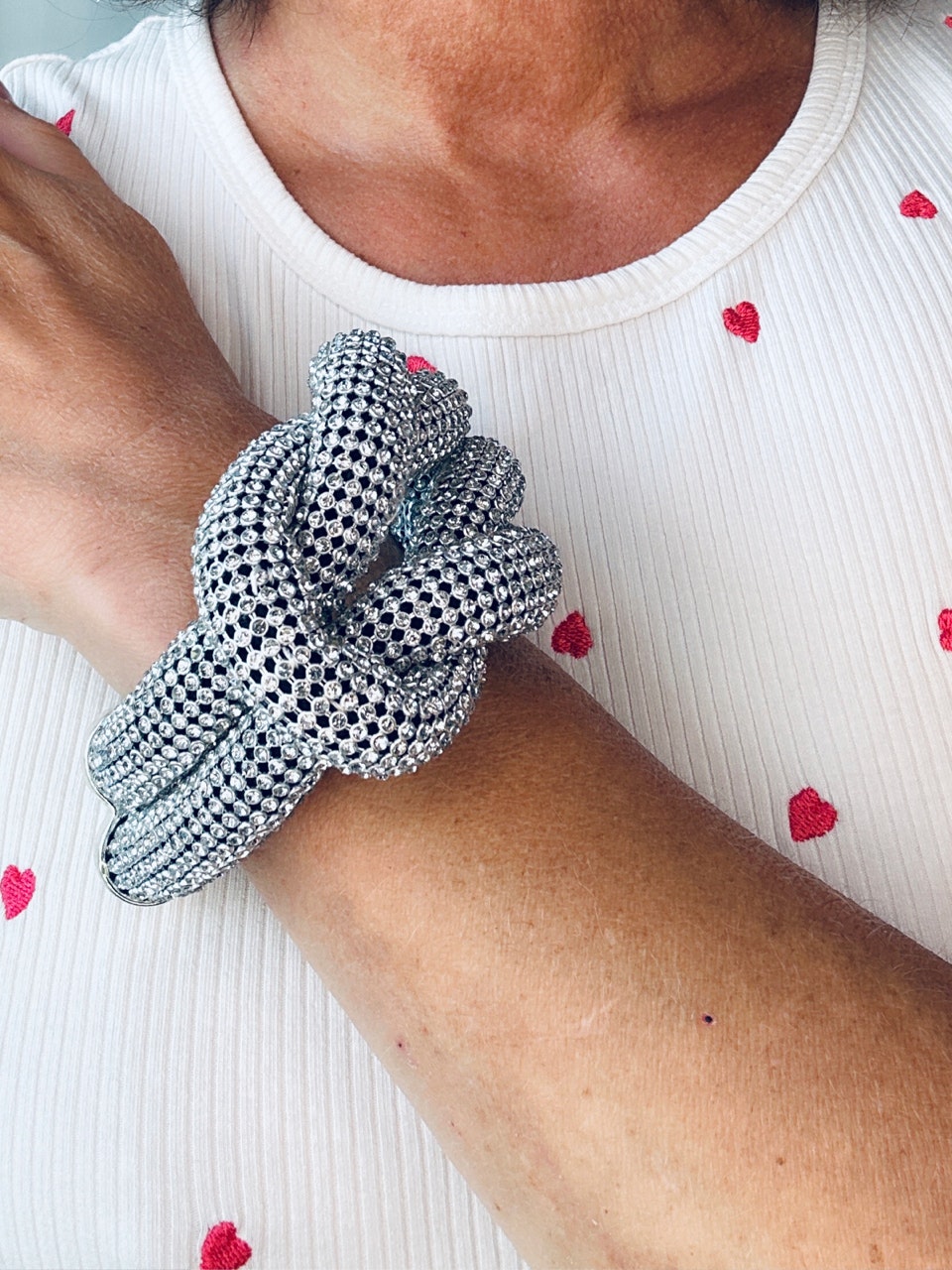 Fett armband med strass