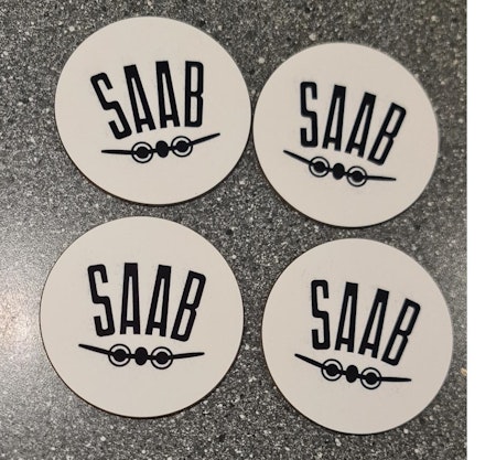 4-pack SAAB Logo äldre modell