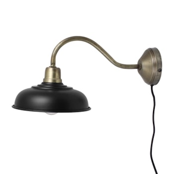 Vägglampa svart