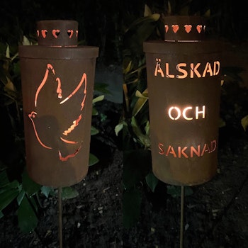 Gravlykta med lock