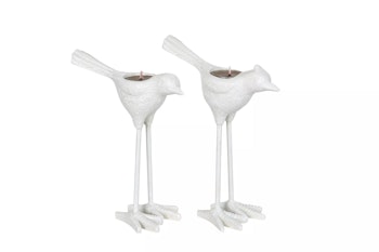 Ljusstake Fågel Vit L