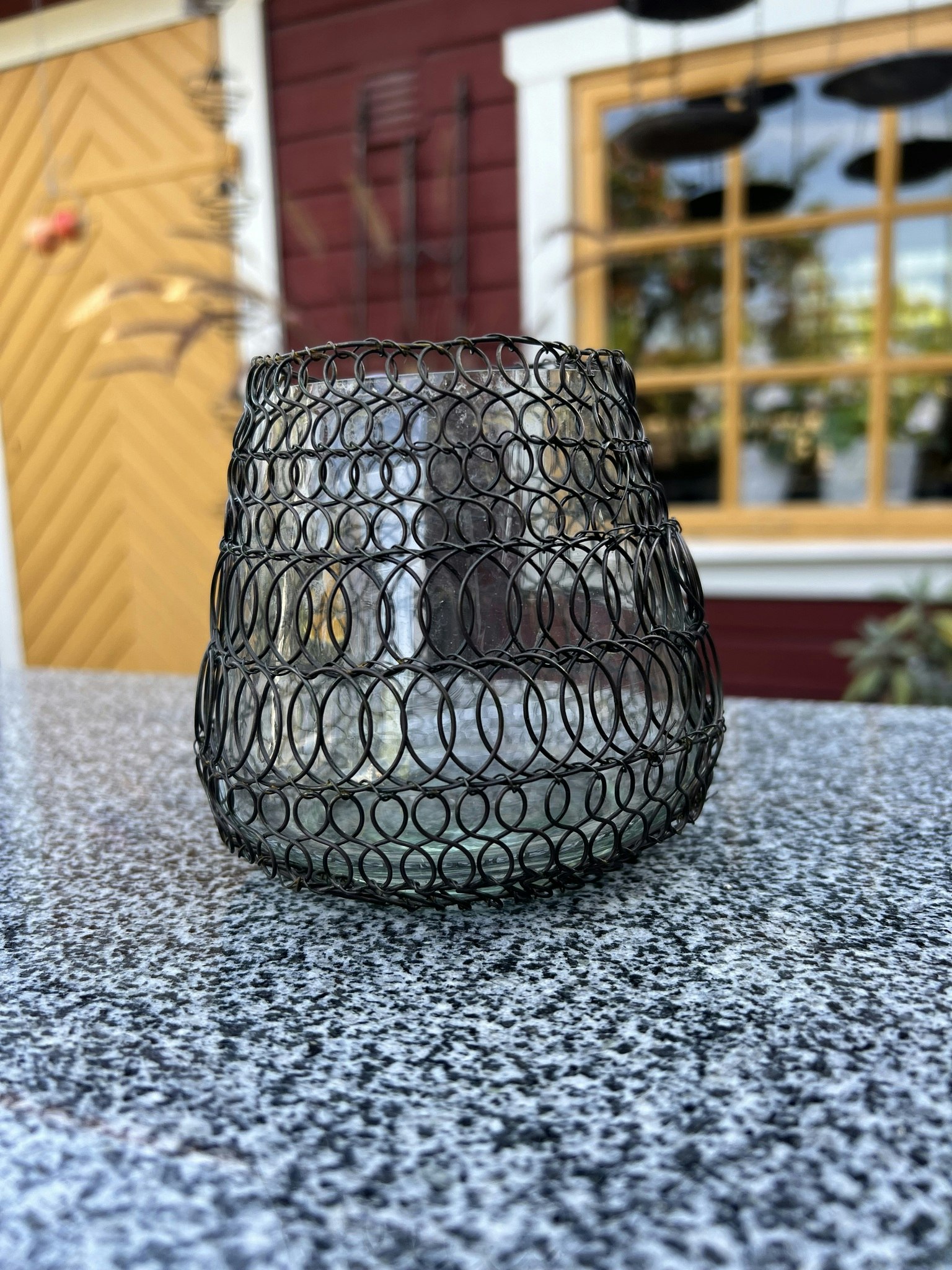 Nätlykta i glas