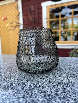 Nätlykta i glas