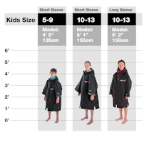 dryrobe® Kids Advance Long Sleeve - Black / Blue