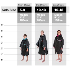 dryrobe® Kids Advance Long Sleeve - Purple / Grey