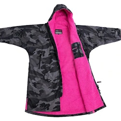 dryrobe® Advance Long Sleeve - Black Camo / Pink