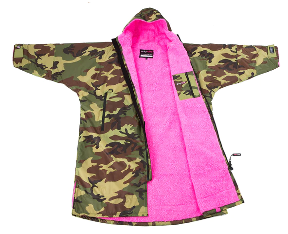 dryrobe® Advance Long Sleeve - Camo / Pink