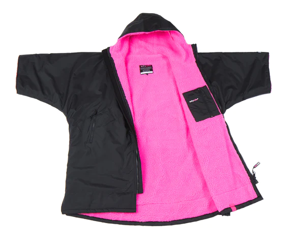 dryrobe® Kids Advance Long Sleeve - Black / Pink