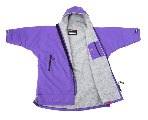 dryrobe® Kids Advance Long Sleeve - Purple / Grey