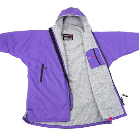 dryrobe® Kids Advance Long Sleeve - Purple / Grey