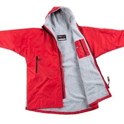 dryrobe® Kids Advance Long Sleeve - Red / Grey