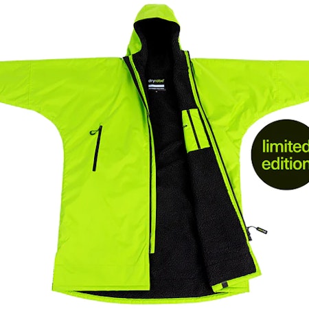 dryrobe® Kids Advance Long Sleeve - Lime Green / Black