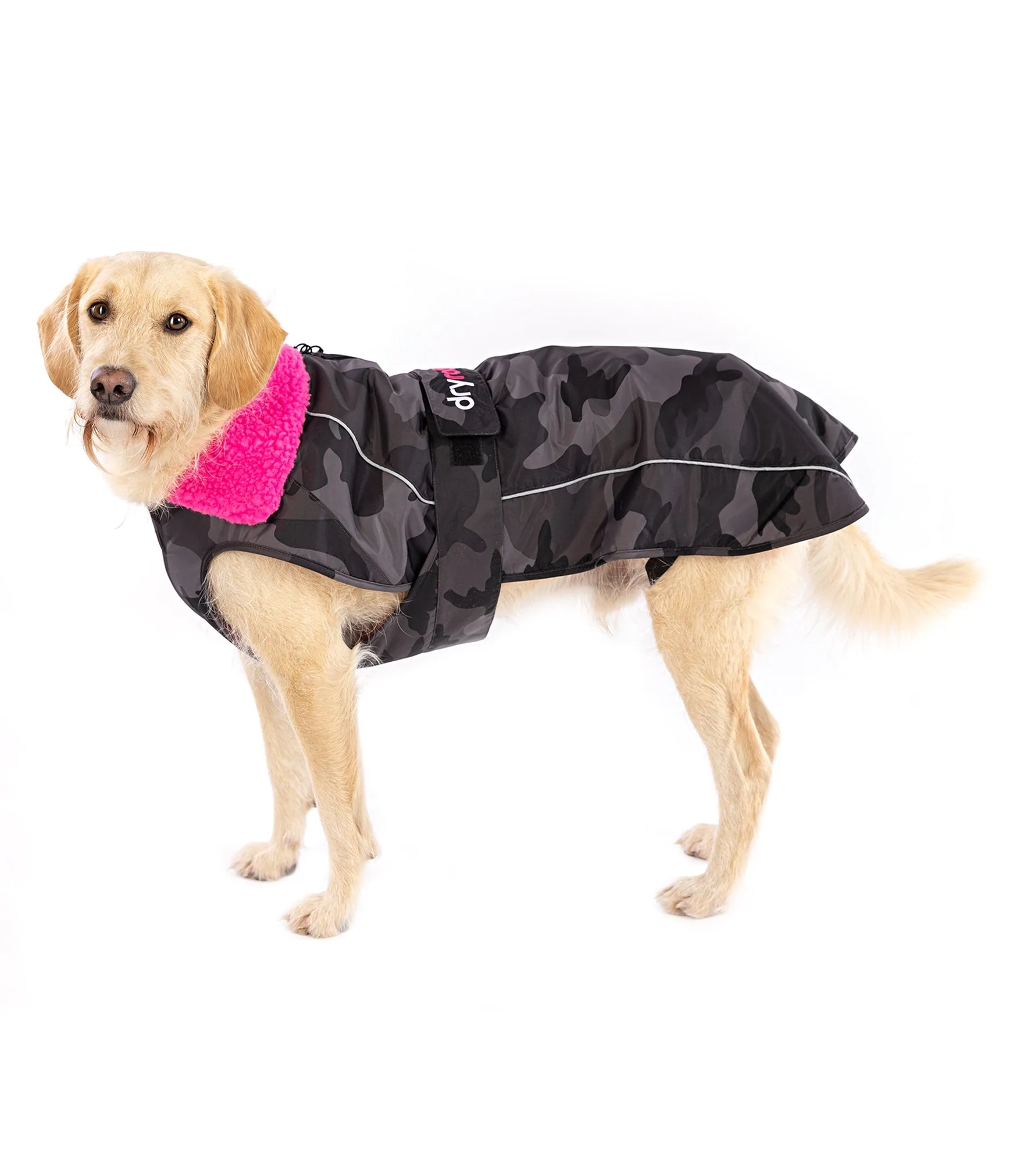 dryrobe® Dog - Black Camo / Pink