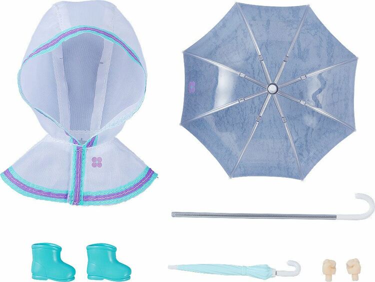 Original Character Parts for Nendoroid Doll Figures Outfit Set Rain Poncho - White