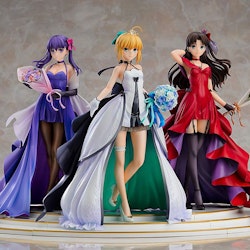 Fate/Stay Night 1/7 Figures Saber, Rin Tohsaka and Sakura Matou 15th Celebration Dress Ver. (Good Smile Company)