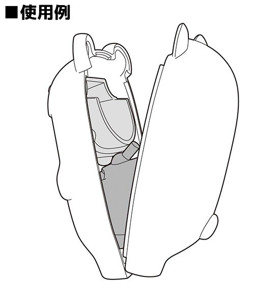 Nendoroid More Face Parts Case for Nendoroid Figures Kigurumi Bunny Happiness 02