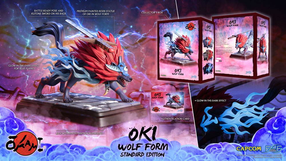 Okami Figure Oki Wolf Form (First 4 Figures)