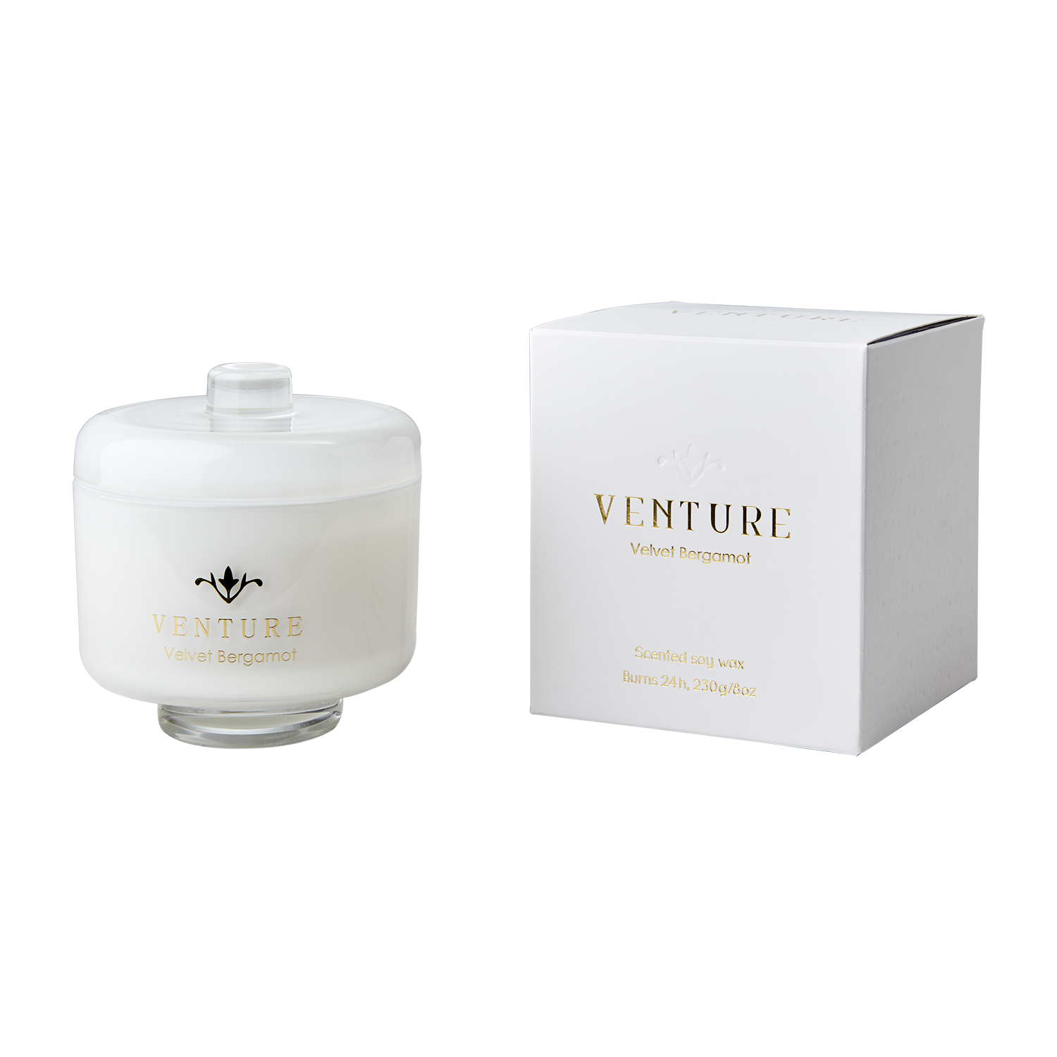 VENTURE Doftljus Rosemary & white ginger, Vit