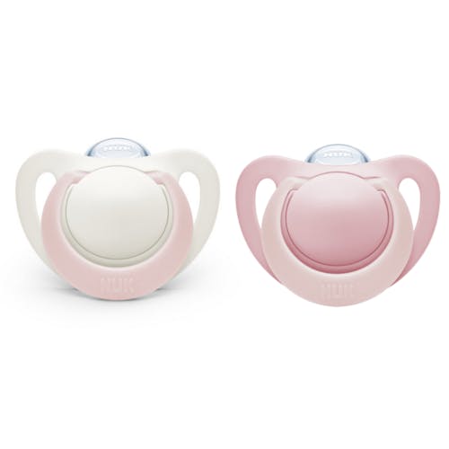 NUK Genius Silicone smokk - Rose/hvit