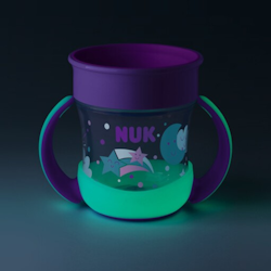 NUK Evolution Mini Magic Kopp -  Glow in the Dark - Lilla