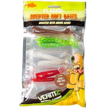 Vermz Scented soft lures shads & single tails 8-11cm 10pcs