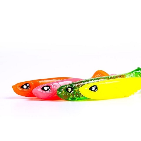 Vermz Scented soft lures ribbed shad 9cm 10pcs