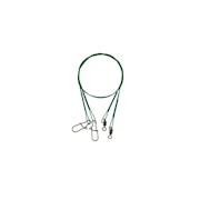 Steel Leader - With Swivel And Safety Snap - Grön - 2-pack