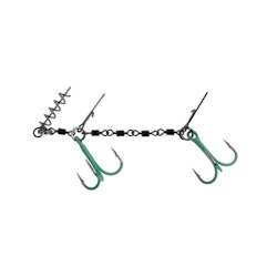 Mikado STINGER - WITH SWIVELS JAWS DOUBLE EVO STINGER FLUO XL - 35kg - # 2/0