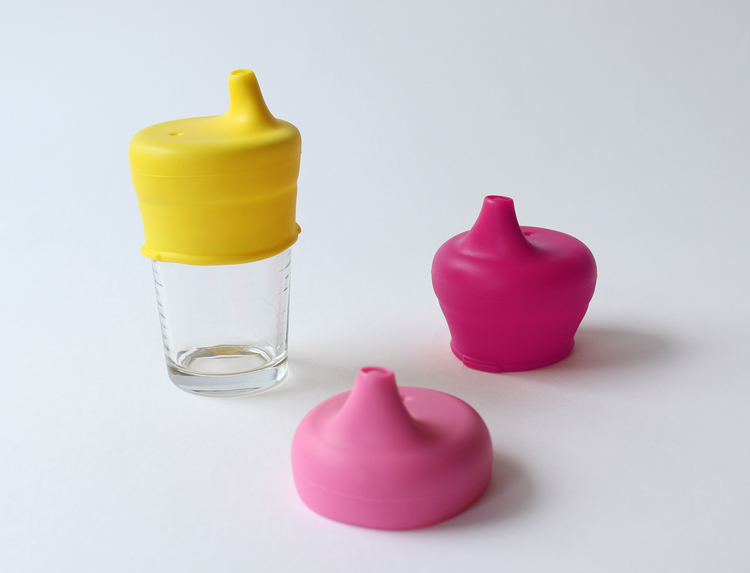 Sipsnap silikonlock som förvandlar glas till pipmugg - rosa