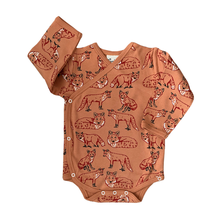 Babykläder omlottbody - Räv 0-18mån