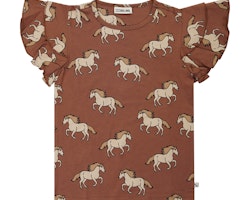 Tshirt med volangärm - Vildhästar 86-152cl