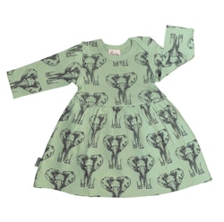 Babyklänning Elefanter 3-6månader