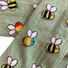 Strumpbyxor barn ekologisk bomull gröna mönstrade bin