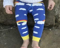 Barnstrumpbyxor utan fot - Rainbow clouds - 6mån-5år