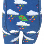 Strumpbyxor för barn blå med regnbågar och moln