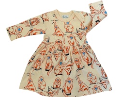 Babyklänning - Apor 3-6mån