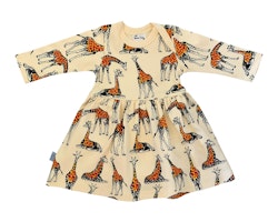 Babyklänning - Giraffer 6-12mån