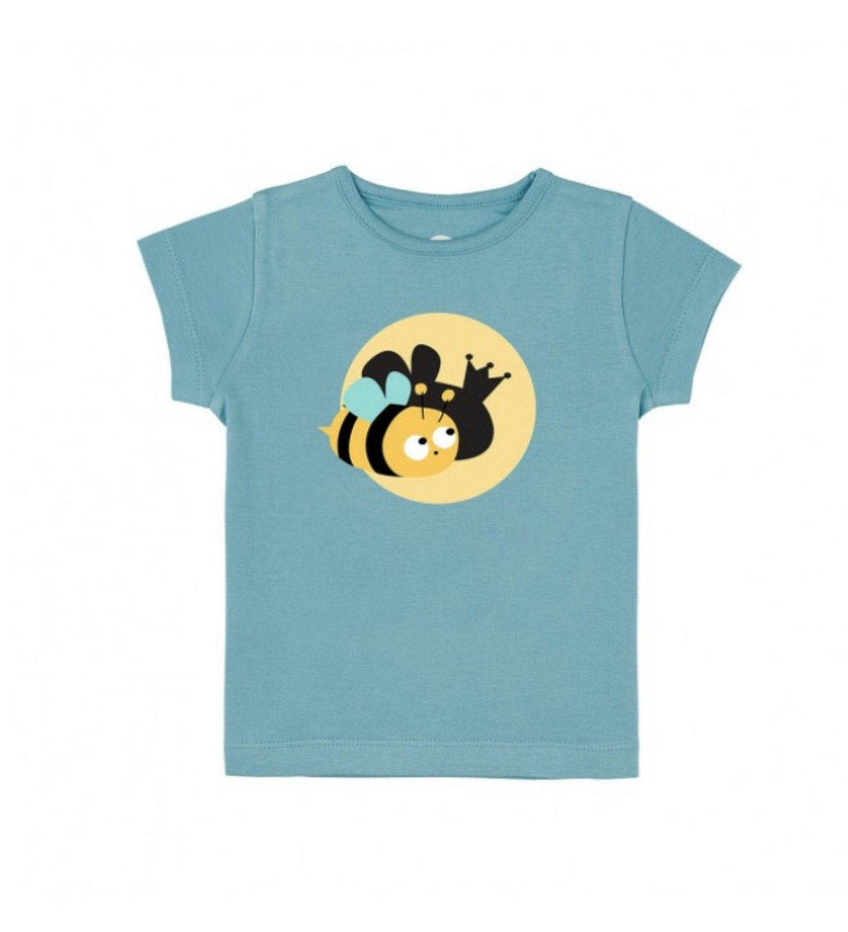 blå tshirt barn med bi ekologiska barnkläder online