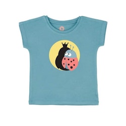 T-shirt kortärmad blå - Queen ladybug 86-102cl