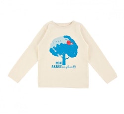 Långärmad t-shirt creme - Kastanjeträd 2-6år