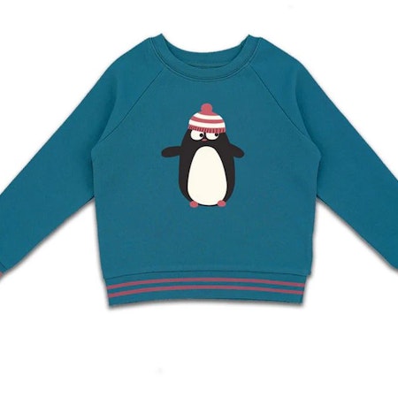 Långärmad sweatshirt med  pingvin - 3år/94cl