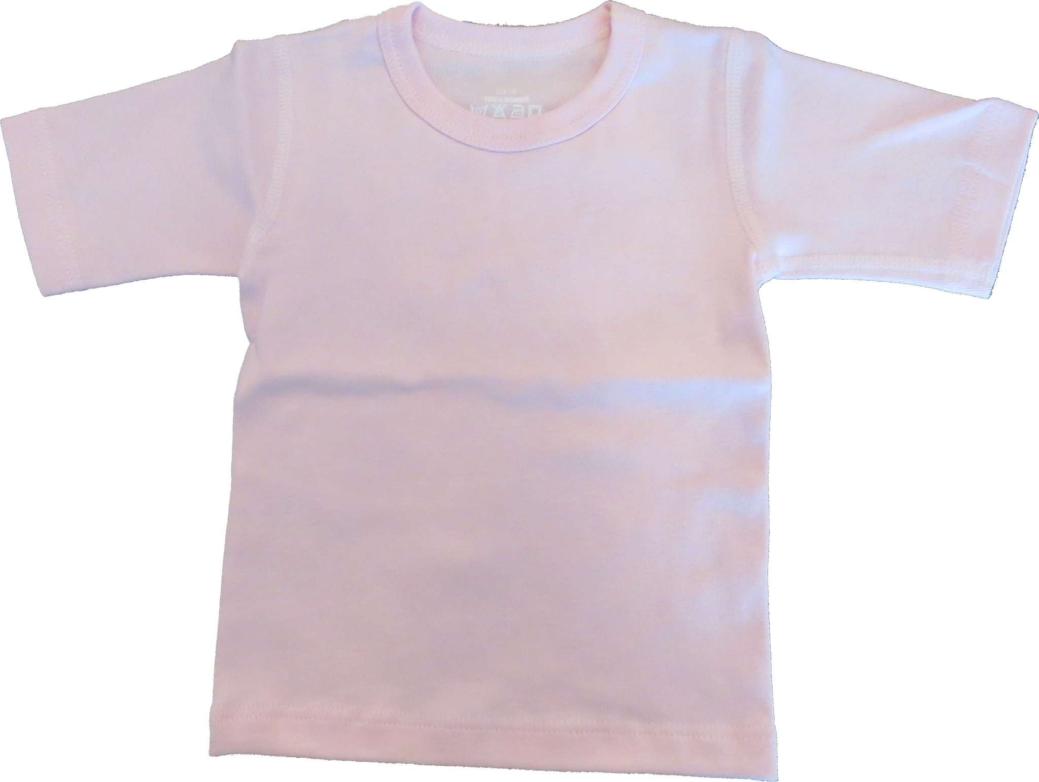 Basic t-shirt kortärmad ljusrosa 70/80, 100/110cl