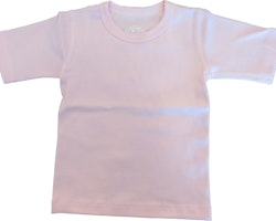 Basic t-shirt kortärmad ljusrosa 70/80, 100/110cl