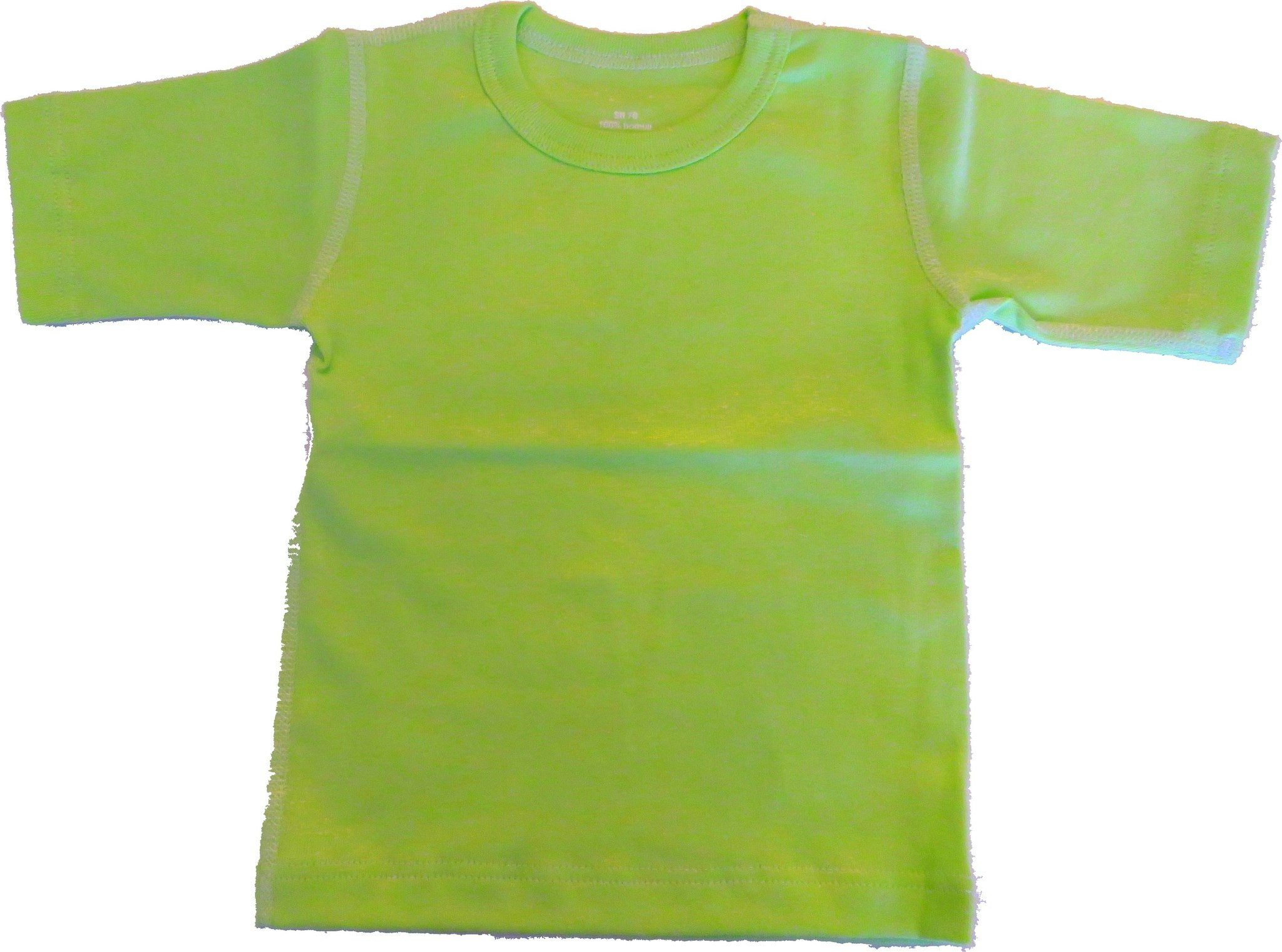Basic t-shirt tröja för barn - kortärmad limegrön 70/86cl
