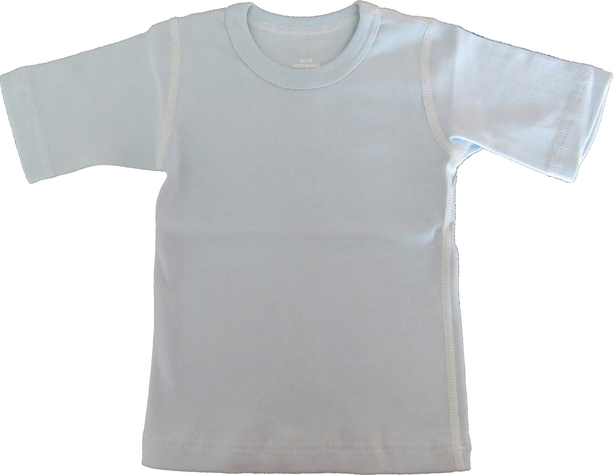 Basic t-shirt kortärmad ljusblå 70/80cl, 80/90cl