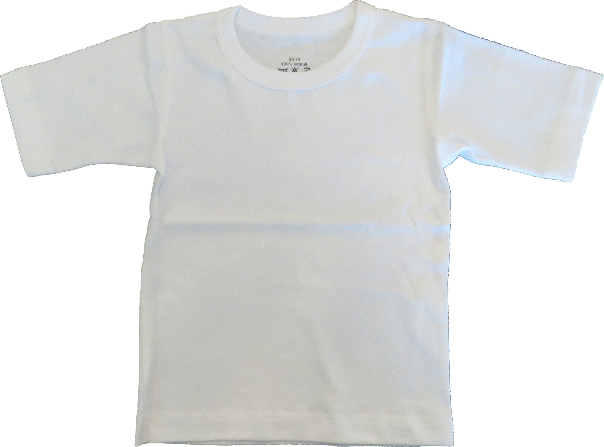Basic t-shirt kortärmad vit 70/80cl, 80/90cl