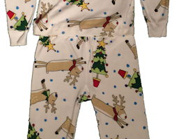 Pyjamas med julmotiv -Renar  130/140cl